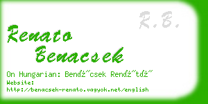 renato benacsek business card